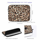 Laptop Sleeve Bag 15.4 15.6 Inch,Leopard Jaguar African Animal Print Brown Protective Polyester Computer Cases Laptop Cover Briefcase Bag Tablet Travel Cover