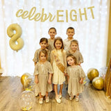 8Th Birthday Banner, Gold Celebreight Banner, 8Th Birthday Party Decorations For Boys And Girls Eight Bday Party Supplies