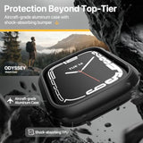 Aircraft-Grade Aluminum Rugged Case For Apple Watch Ultra 2, Apple Watch Ultra 49Mm | 2 In 1 Metal Hard Shell With Shockproof Inner Bumper For Max Protection, Odyssey - Midnight Black