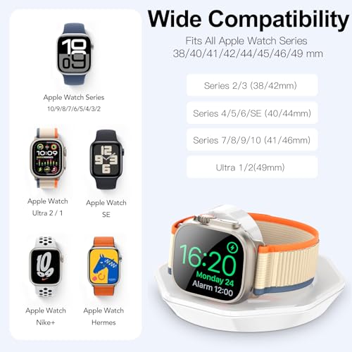 Watch Charger Foldable Magnetic Charging Dock, Wireless Fast Watch Charger Stand with Charging Cable, Compatible with  Watch 11 10 9 8 7 6