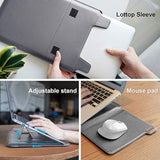 Laptop Sleeve For Macbook Air M4(2025)/Pro 13/Macbook Air 13 Inch, Macbook Air Sleeve With Laptop Stand And Mouse Pad, Case Bag For 13-14 Inch Macbook, Asus, Dell, Hp, Grey