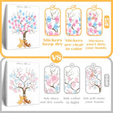 Winnie Gender Reveal Fingerprint Tree, Winnie Gender Reveal Decor Guestbook, Baby Shower Decoration For Expectant Mothers, Baby Shower Guest Book With Stickers