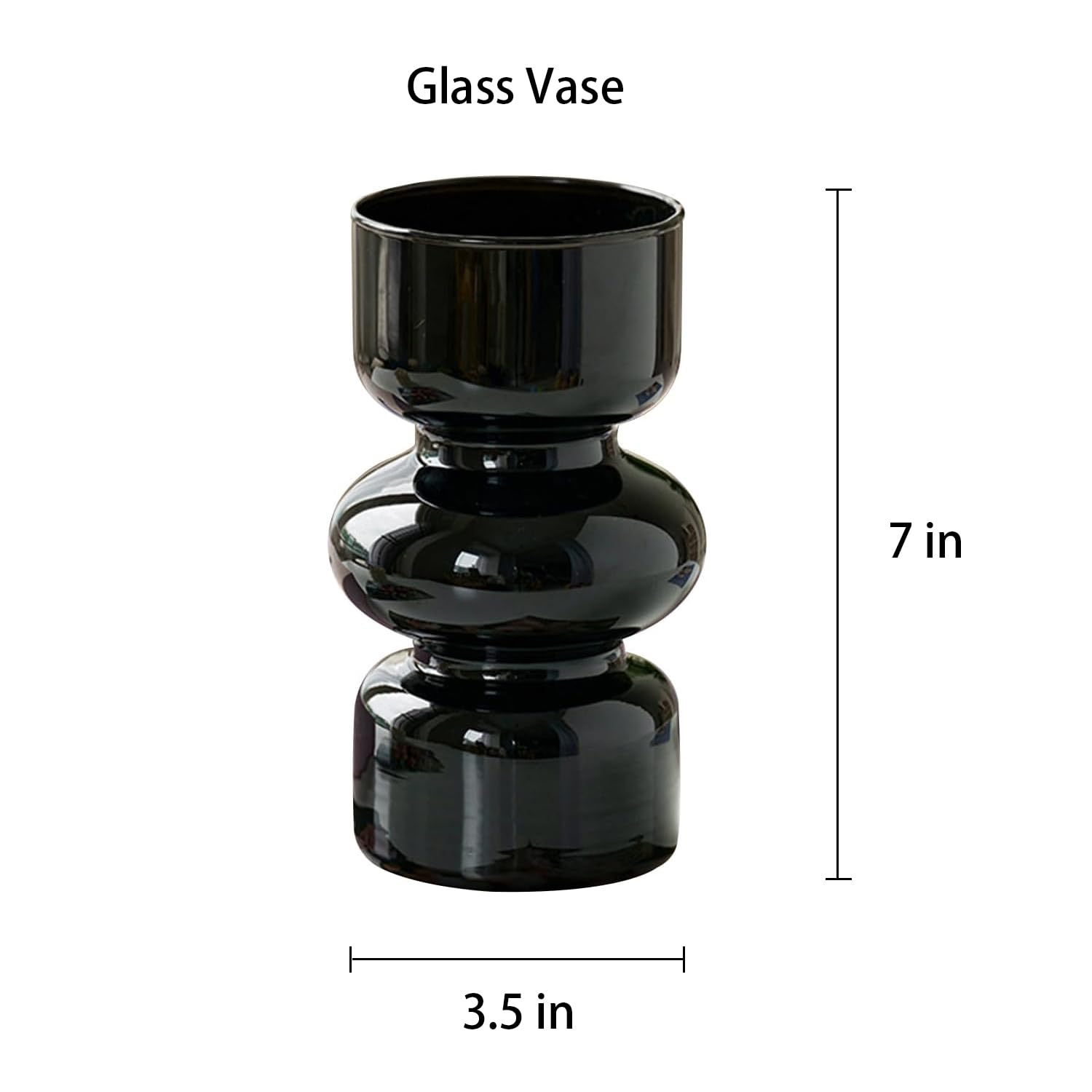 Artificial Flower In Black Glass Vase, Red Roses,Carnations, Orchids, Artificial Roses In Vase,11 X 11 X 16 Inches (Bgv-Red)