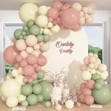 Pastel Balloon Arch Kit: Pink, Green, Peach, Ivory - Baby Shower Decor
