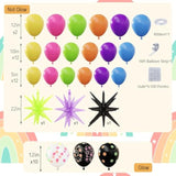 190Pcs Neon Balloon Arch Garland Kit With Neon Luminous Fluorescent Balloons, Disco Balloons Glow In The Dark Party Decorations For Back To 80S 90S Birthday Disco Party Supplies