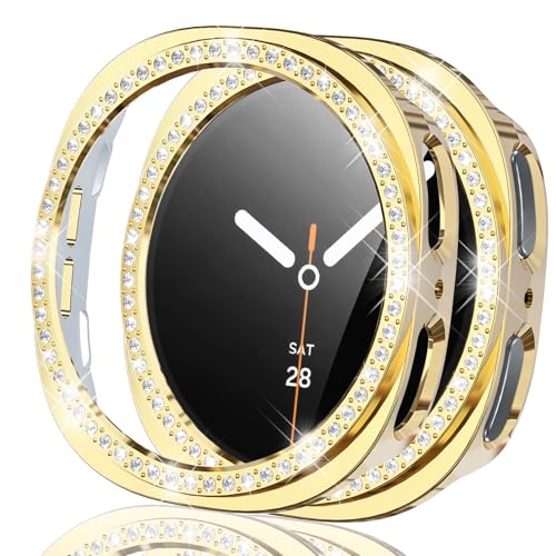 Bling Case Compatible with  Galaxy Watch 8 40mm Case for Galaxy s8, Big Shiny Diamonds Bumper Protector, Stylish Bumper Shell for