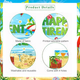 Summer Hawaiian Beach Themed Happy Retirement Banner Backdrop for Retirement Party Decorations, 71x43 Inches