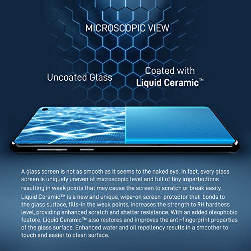 Glass Screen Protector Scratch and Shatter Resistant Wipe On Nano Protection for All Phones Tablets Smart Watches for Up To 4 Devices - Bottle