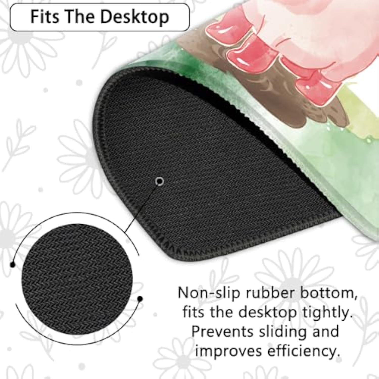 Just A Girl Who Loves Pigs Funny Pig Mouse Pad, Cute Pigs Gifts For Women, Xmas Birthday Present For Pig Lovers Sisters Bff, Cute Pig Office Friendship Gifts For Coworkers Bestie