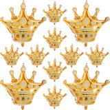 Gold Crown Foil Balloons for Royal Party, King & Queen Birthday, Wedding, or Baby Shower