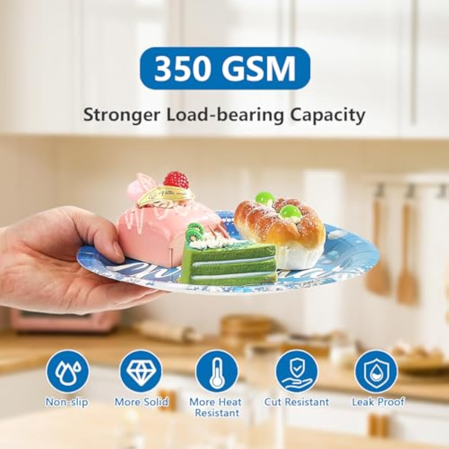 96 Pcs Blue Christmas Party Supplies Happy New Year Paper Plates And Napkins Xmas Tree Tableware Set For Winter Holiday Birthday New Year'S Christmas Parties Decorations, Serves 24