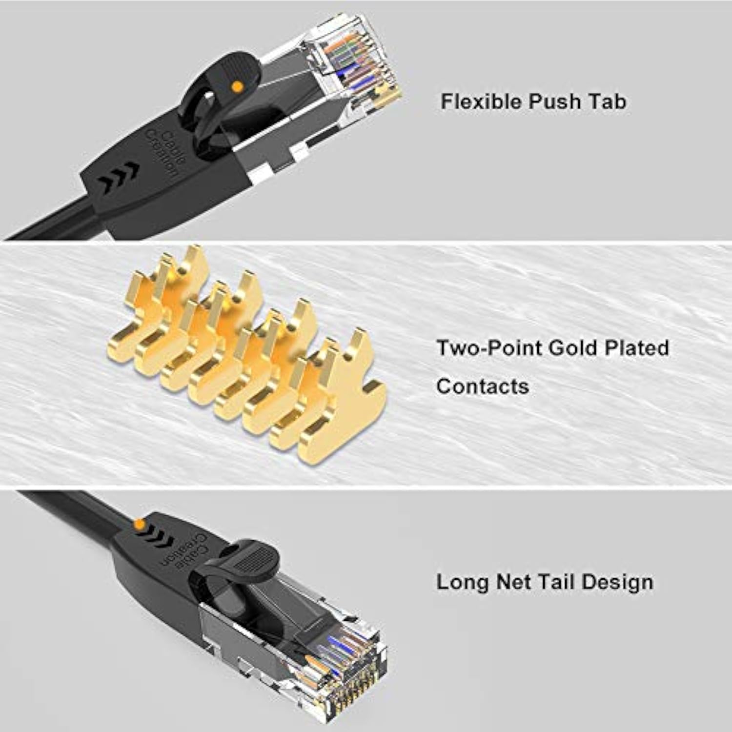 CableCreation Long Cat6a Ethernet Cable 20ft 10Gbps RJ45 LAN Network Cable, Gi