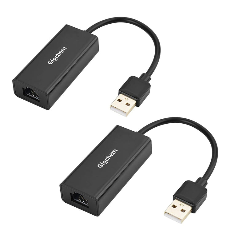 Usb 2.0 To Ethernet Adapter [2-Pack] Usb To Rj45 Adapter Supporting 10/100 Mbp