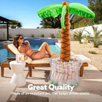 60" Inflatable Palm Tree Cooler, Beach Theme Decor, Pool Party Decorations, Luau Hawaiian Birthday Party Supplies, Ocean Jungle Tropical Themed Summer Outdoor Drink Cooler