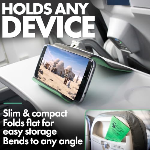 Airplane Phone Holder, Flexible Cell Phone Holder, Folding Cellphone Stand for Desk, Bed, Office, Treadmill - Airplane Gadgets for Long Travel