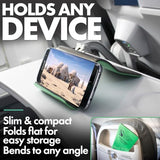 Airplane Phone Holder, Flexible Cell Phone Holder, Folding Cellphone Stand for Desk, Bed, Office, Treadmill - Airplane Gadgets for Long Travel