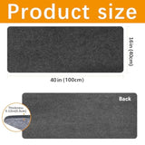 2 Pcs Large Felt Desk Mat, 40''X16'' With Non-Slip Full Desk Mouse Pad,Office Computer Desk For Keyboard Mat,Felt Desk Mat For Desk Pad Protector?100X40Cm?