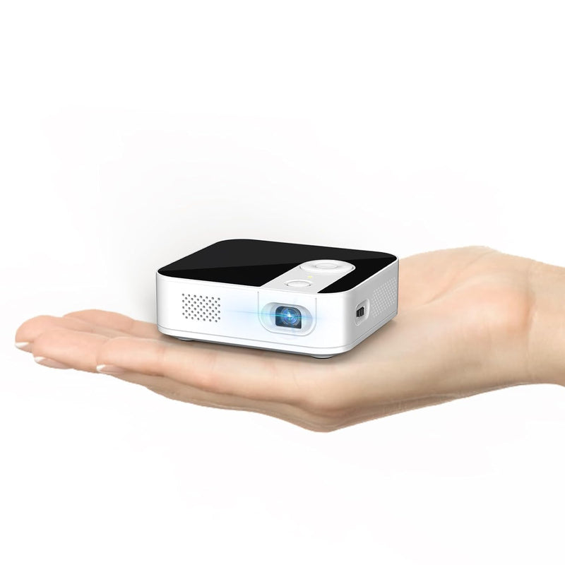 Ultra Mini Projector, 1080P, 3-Hr Playtime, WiFi Bluetooth, Battery Powered