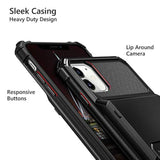 Case For 11 Case Protective Wallet 4-Card Holder Id Slot Flip Door Hidden Pocket Anti-Scratch Dual Layer Hybrid Tpu Bumper Armor Hard Shell Back Cover For 11 6.1 Inch Black
