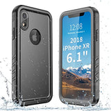 Waterproof Full Cover for iPhone XR 6.1 Inch Black Case
