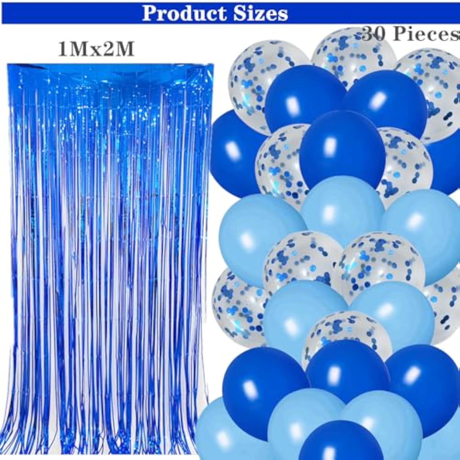 16Th Birthday Decorations For Boys Blue 16Th Sixteen Happy Birthday Banner Supplies Number 16 Balloons Fringe Curtain 16 Years Old Bday Party Supplies Kit For Him Her Girls (Blue)