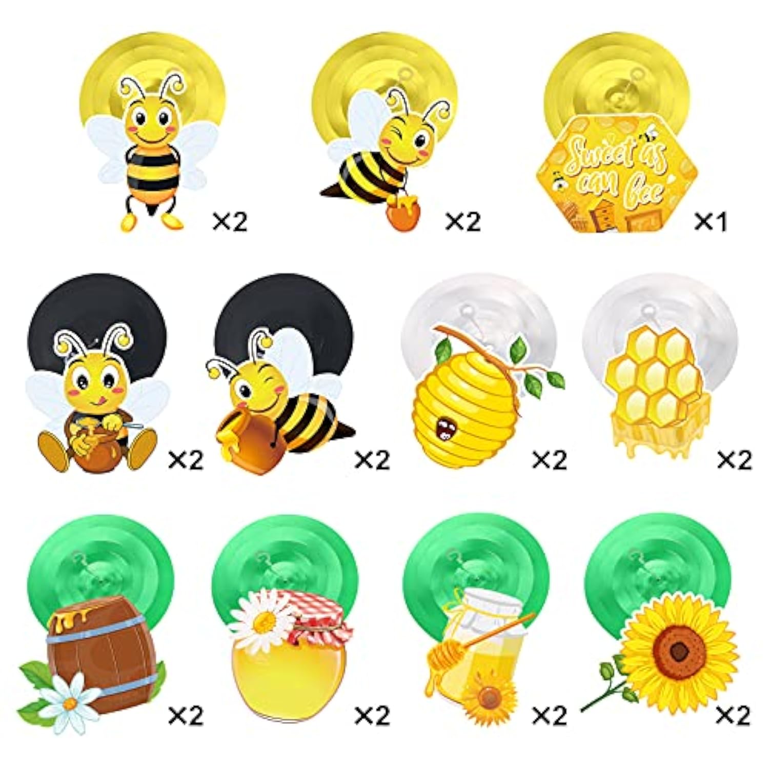 30 Pcs Bee Hanging Swirl Decorations, Hive Hanging Swirls Honey Hive Foil Ceiling Streamers Bee Themed Baby Shower Gender Reveal Supplies For Kids Birthday Decoration