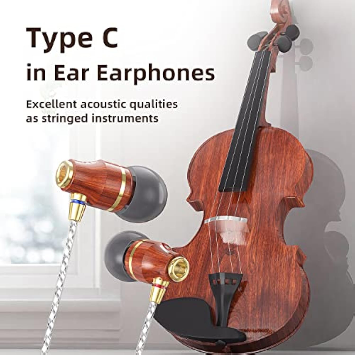 Kbear Kw1 Usb Type C Headphones In Ear Earphones With Mic And Volume Control,