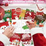 48 Pack Christmas Coloring Books For Kids Girls Boys, Xmas Holiday Party Favors Gifts Bulk Coloring Books, Xmas Stockings Goodie Bags Stuffer Filler Fun Holiday Party Supplies