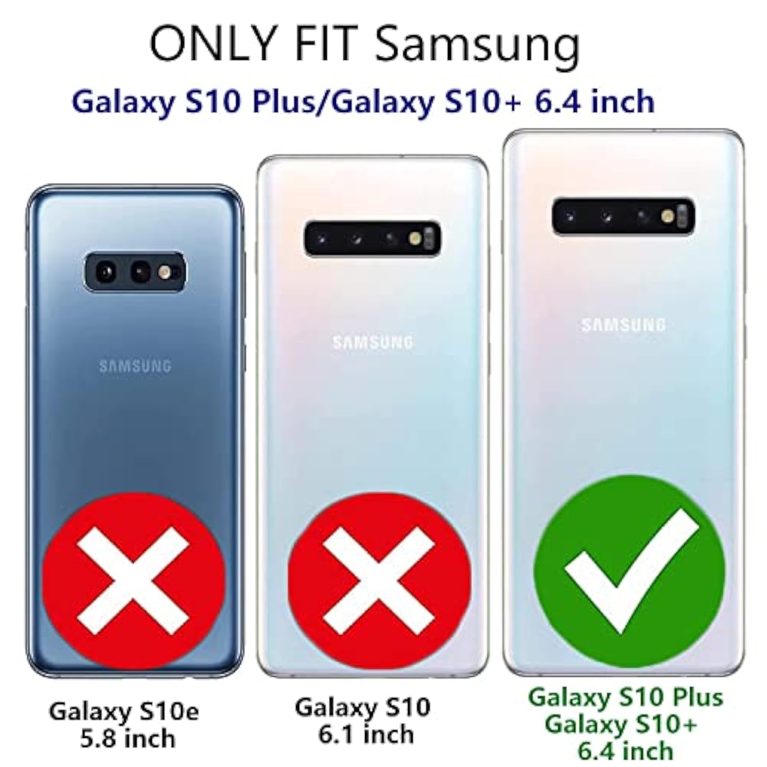 For Samsung Galaxy S10 Plus Case Grade Built-In Kickstand Case Holder Armor Heavy Duty Shockproof Cover Protective For Samsung Galaxy S10+ Plus Phone Case (Blue)