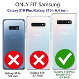 For Samsung Galaxy S10 Plus Case Grade Built-In Kickstand Case Holder Armor Heavy Duty Shockproof Cover Protective For Samsung Galaxy S10+ Plus Phone Case (Blue)