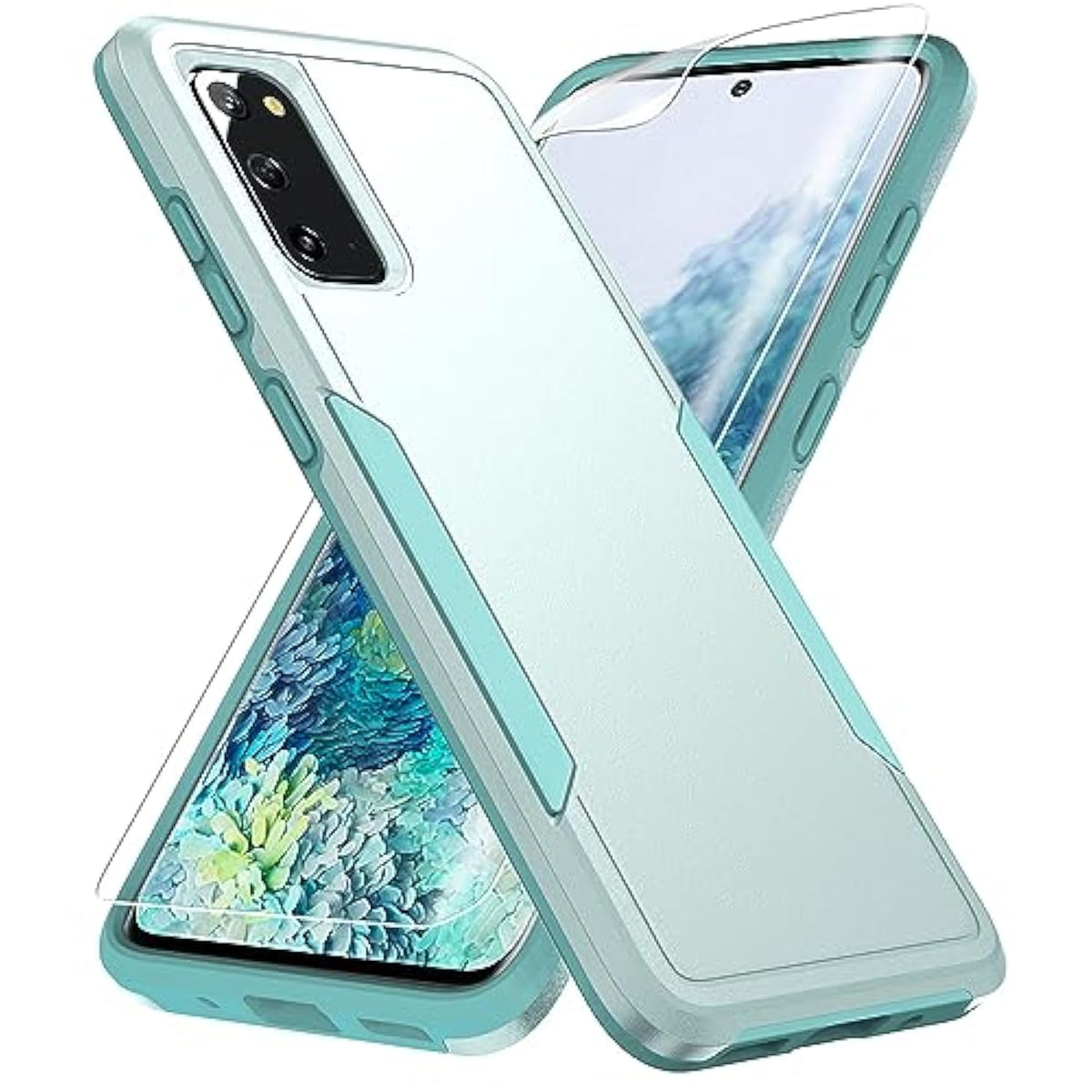 For Galaxy S20 Case,Samsung S20 Case,With Screen Protector [Military Grade Drop Tested] Heavy-Duty Tough Rugged Shockproof Protective Case For Samsung Galaxy S20 6.2 Inch, Green