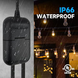 Outdoor Smart Plug, Waterproof Ip66 Wifi Plug With 2 Individually Sockets, Compatible With Alexa & Google Assistant, Smart Outdoor Outlet For String Lights, Ul Certified, Black