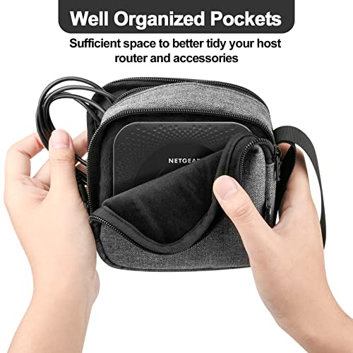 Travel Case Comaptible With Netgear Nighthawk M7 M5 M6 Pro 5G Mobile Hotspot With Wifi 6 (Mr5200, Mr5100, Mr6500) M1 Mobile Hotspot 4G Lte Router Mr1100 Storage Bag - Case Only