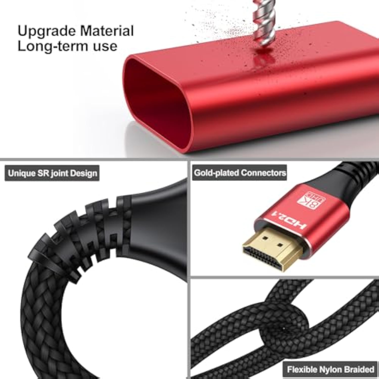 8K Hdmi Extension Cable 10 Ft, Hdmi Extender Hdmi Male To Female Adapter Utral