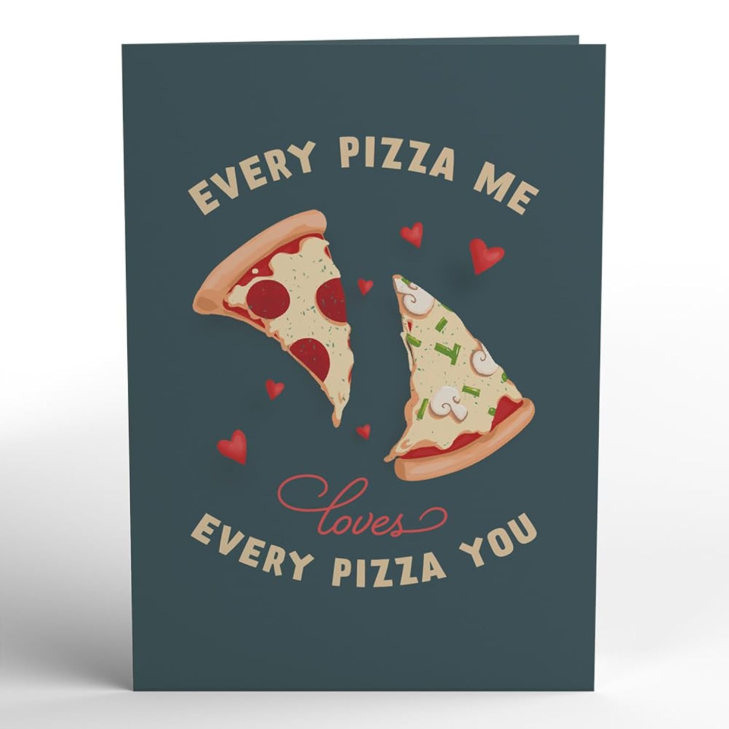 Valentines Day Card For Her, Him - 3D Romantic Greeting Pop-Up Cards - You'Ve Stolen A Pizza My Heart - 5" X 7" - Blank Notecard & Envelope Included
