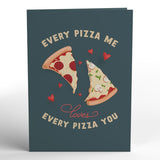 Valentines Day Card For Her, Him - 3D Romantic Greeting Pop-Up Cards - You'Ve Stolen A Pizza My Heart - 5" X 7" - Blank Notecard & Envelope Included