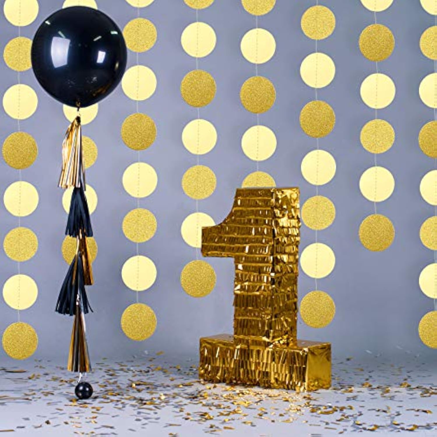 10 Pcs 131 Ft Glitter Paper Circle Dots Circle Garlands Coin Garland H