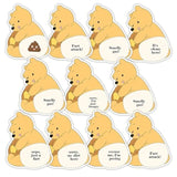 96Pcs Winnie Baby Shower Decorations, Winnie Baby Shower Games Scratch Off,Babe Party Game Gifts For Winners,Poop Scratch Off Lottery Tickets