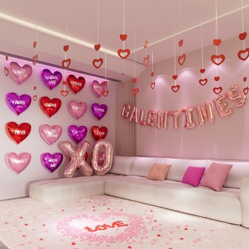 Happy Galentines Day Decorations for Party Supplies, Heart Galentines Balloons, Galentines Banner, Galentines Decor, Valentines Galentines Decorations