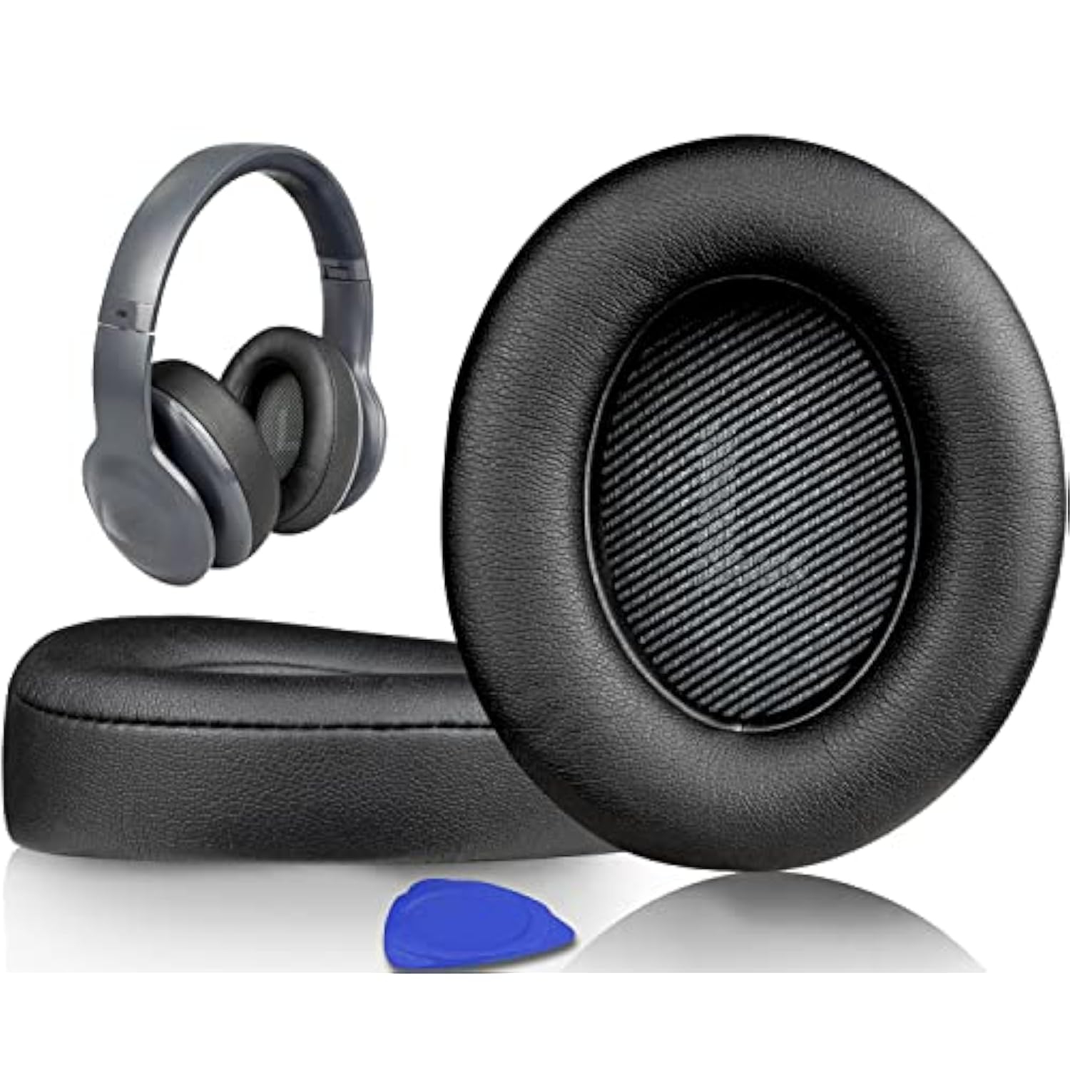 Ear Pads Replacement For Jbl Everest 700 (Model: V700Bt) Headphones, Earpads Cushions With High-Density Noise Isolation Foam, Softer Protein Leather - Black
