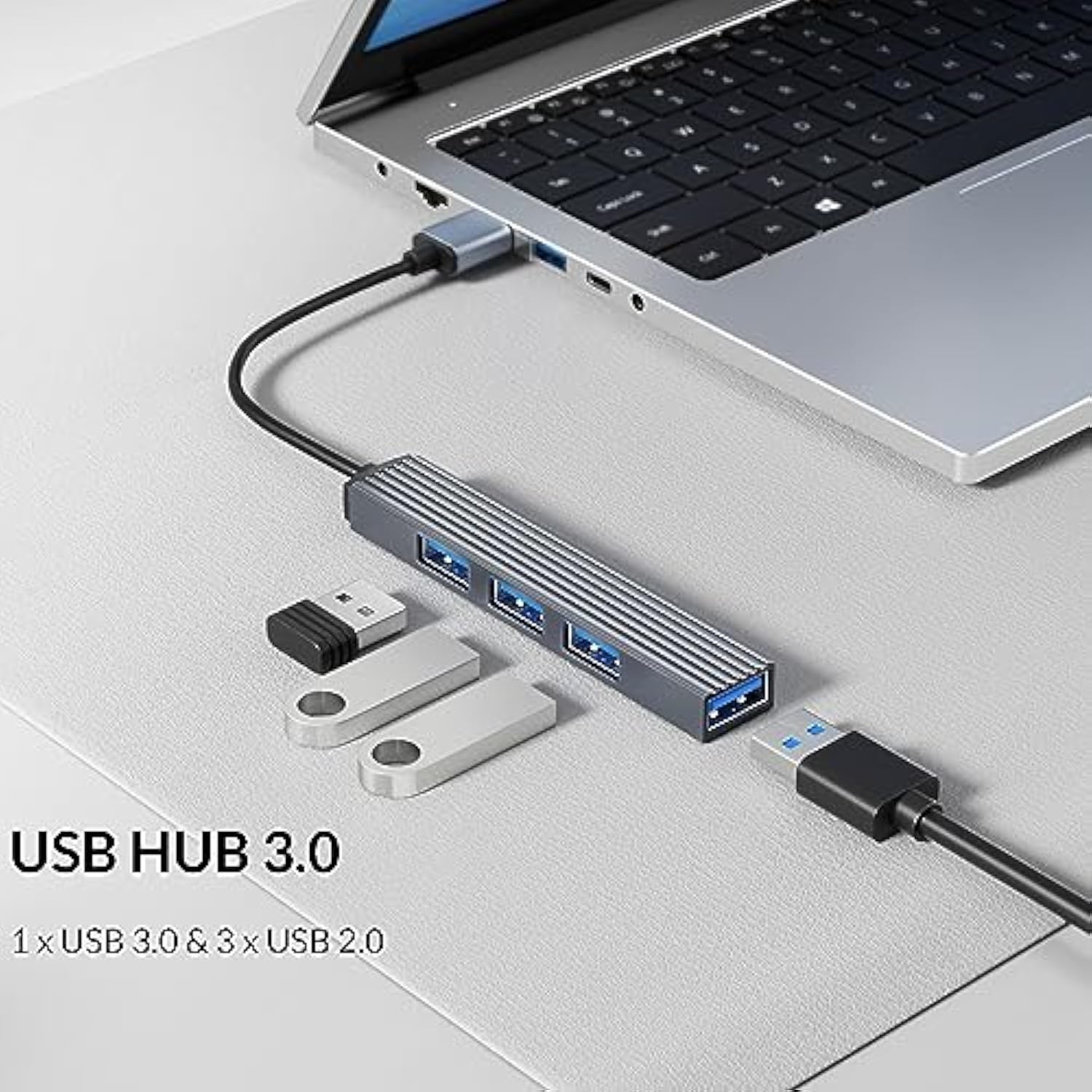 Usb Hub For Laptop, Usb Splitter For Laptop Aluminum Usb A, Multiple Usb Port
