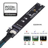 cablecc NGFF M-Key NVME Male to Female Extension Cable with SFF-8654 Connector