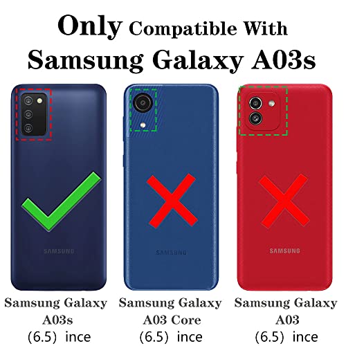 for  Galaxy A03S Case, Galaxy A03S Phone Case with HD Screen Protectorr [Military Grade Drop Tested], Double Layer Protective Phone Case
