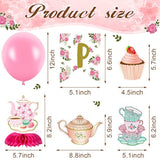 27 Pieces Tea Party Decorations Girls Tea Party Supplies With Floral T