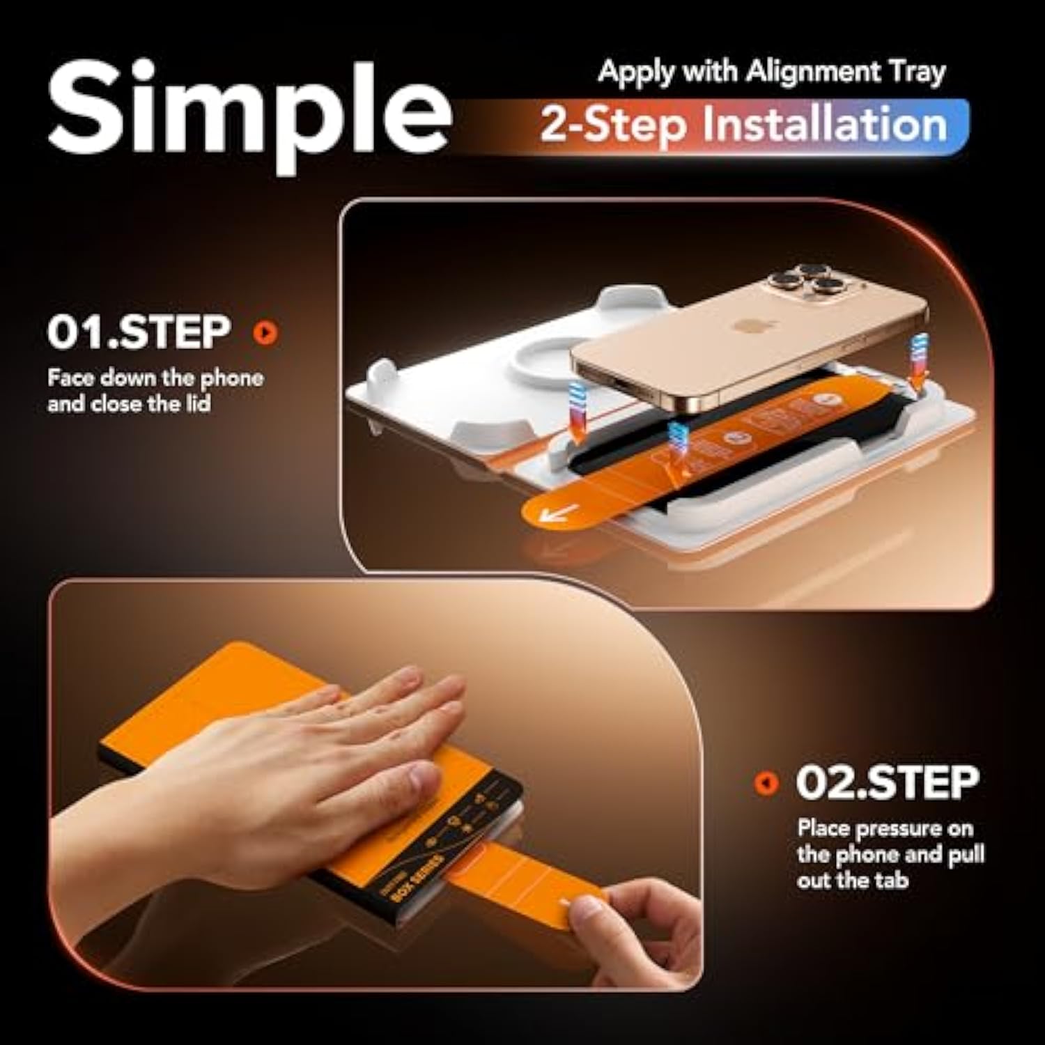 3 Pack Privacy Screen Protector For Iphone 16 Pro, [One-Pull Installation] Military-Grade Shatterproof & Ultra Durable 9H Hardness, Anti-Spy Tempered Glass, Bubble-Free, Case Friendly