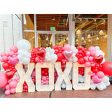 Pink Balloon Garland Arch Kit,Red Pink White Balloon Garland With 18Inch Heart Balloons And 22Inch Star Balloons For Mother'S Day Valentines Birthday Wedding Anniversary Party Decorations