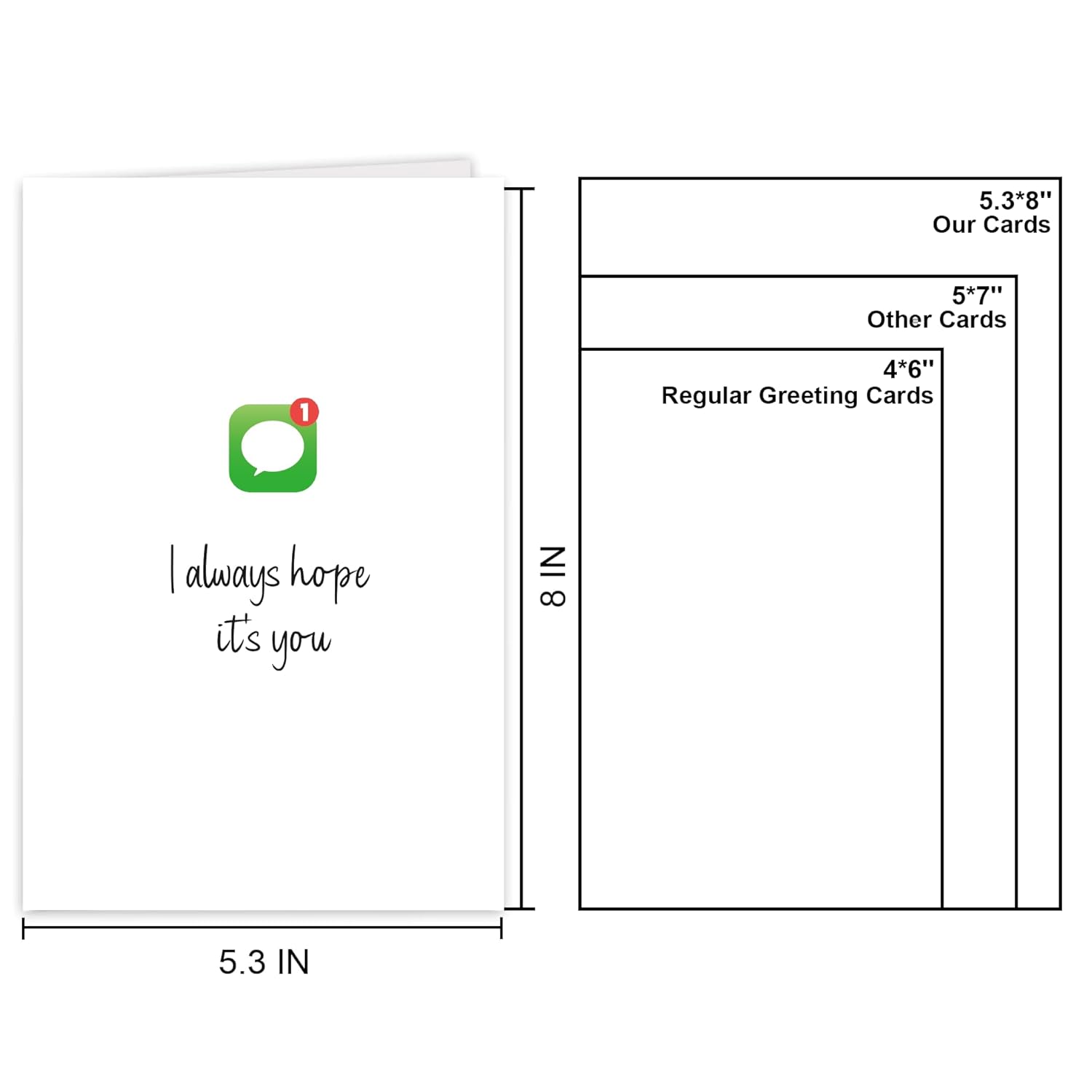 Long Distance Valentines Day Card Gift For Boyfriend Girlfriend Husband Wife Partner, Cute Anniversary Love Card For Him Her, Messages From You Cards, Long Distance Miss You Gift, Romantic Miss You Cards - Hope Is You