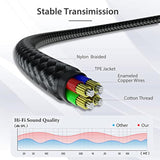 2 Pack 3.5Mm Headphone Extension Cable (4Ft/1.2M), 4 Pole Hi-Fi Stereo Sound Audio Cable, Nylon Braided Male To Female Aux Cord, Auxiliary Extender For All 3.5 Mm Enabled Devices - Black