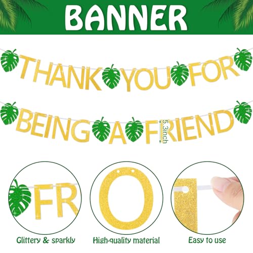 3 Pack Thank You for Being a Friend Golden Themed Party Decor Set