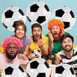 6 Pc 22" Large Metallic Sphere Soccer Balloons Foil Mylar Football Party Decor
